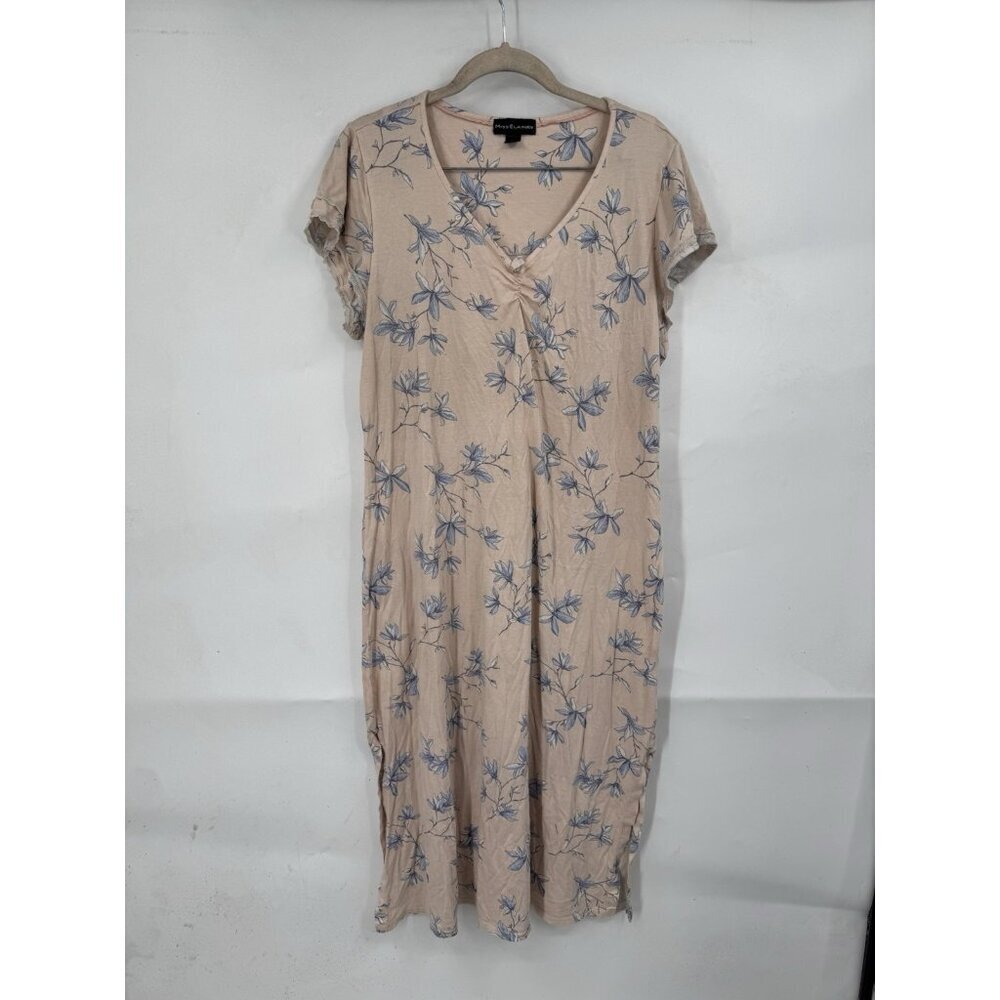 Miss Elaine Floral Mumu Sleep Night Gown Women Large‎ Pink Loungewear Cabincore
